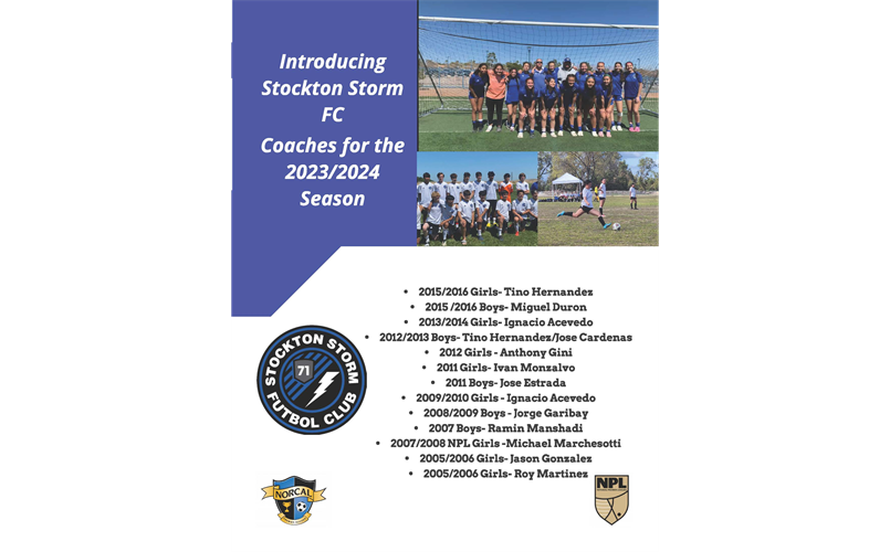 2023/2024 Stockton Storm FC Coaches