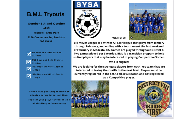 B.M.L. Tryouts 